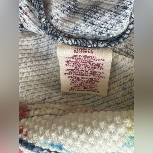 FREE PEOPLE  3/4 floral retro   Thermal  Size small - Picture 2 of 6